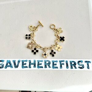 Vintage St John Charm Bracelet Gold plated